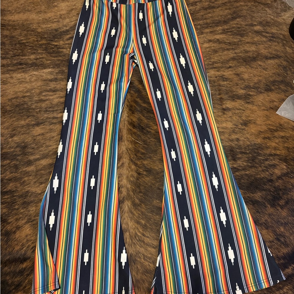 Lucky & Blessed South Western Flare Pants